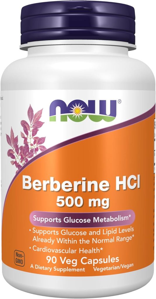 Berberine HCL 500 mg. 90 kapsula. NOW Foods