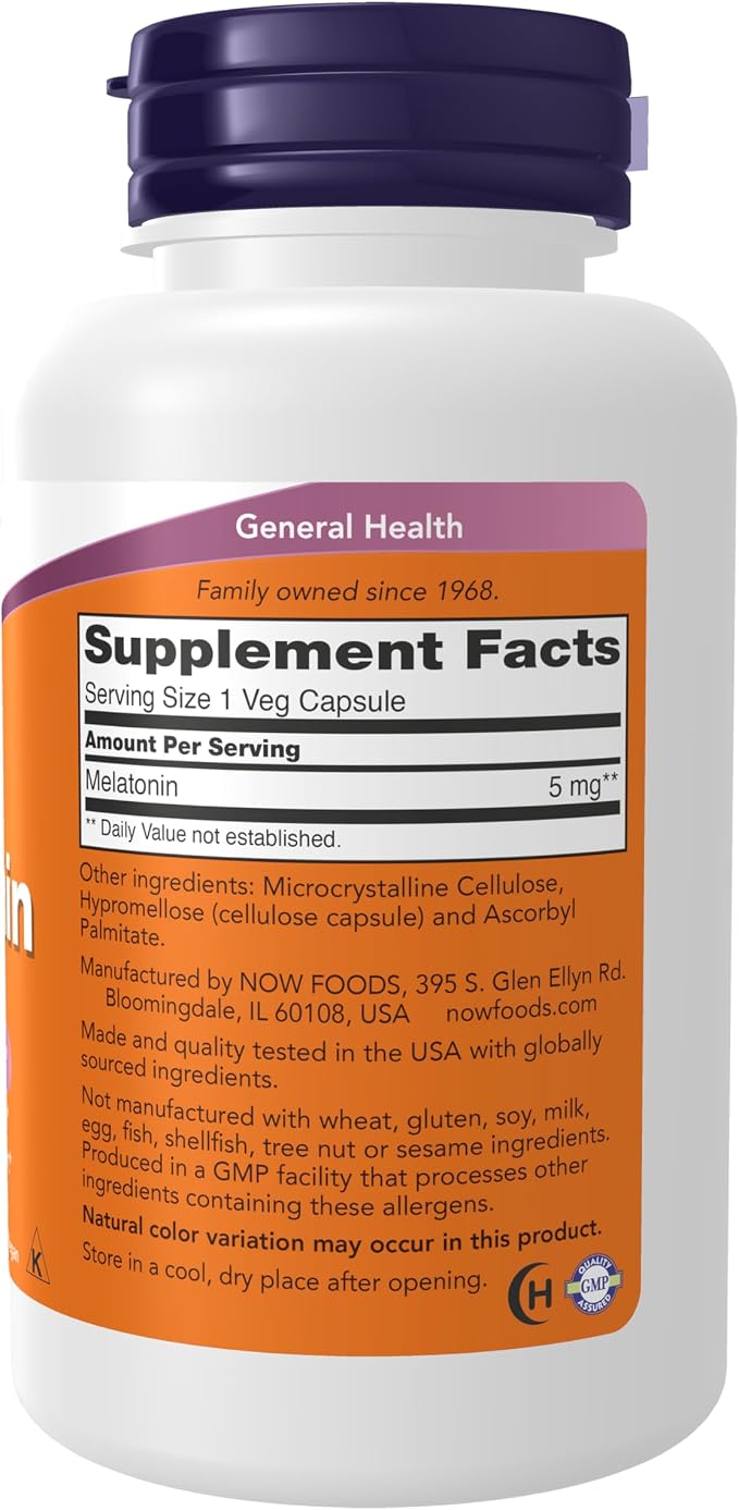 Melatonin 5 mg 180 kapsula NOW Foods - Image 2