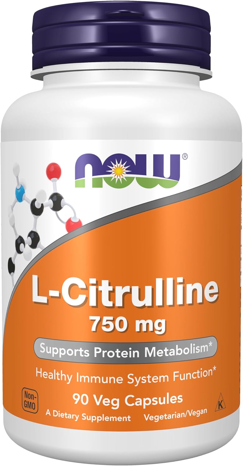 L-Citrulline 750 mg. 90 kapsula. NOW Foods