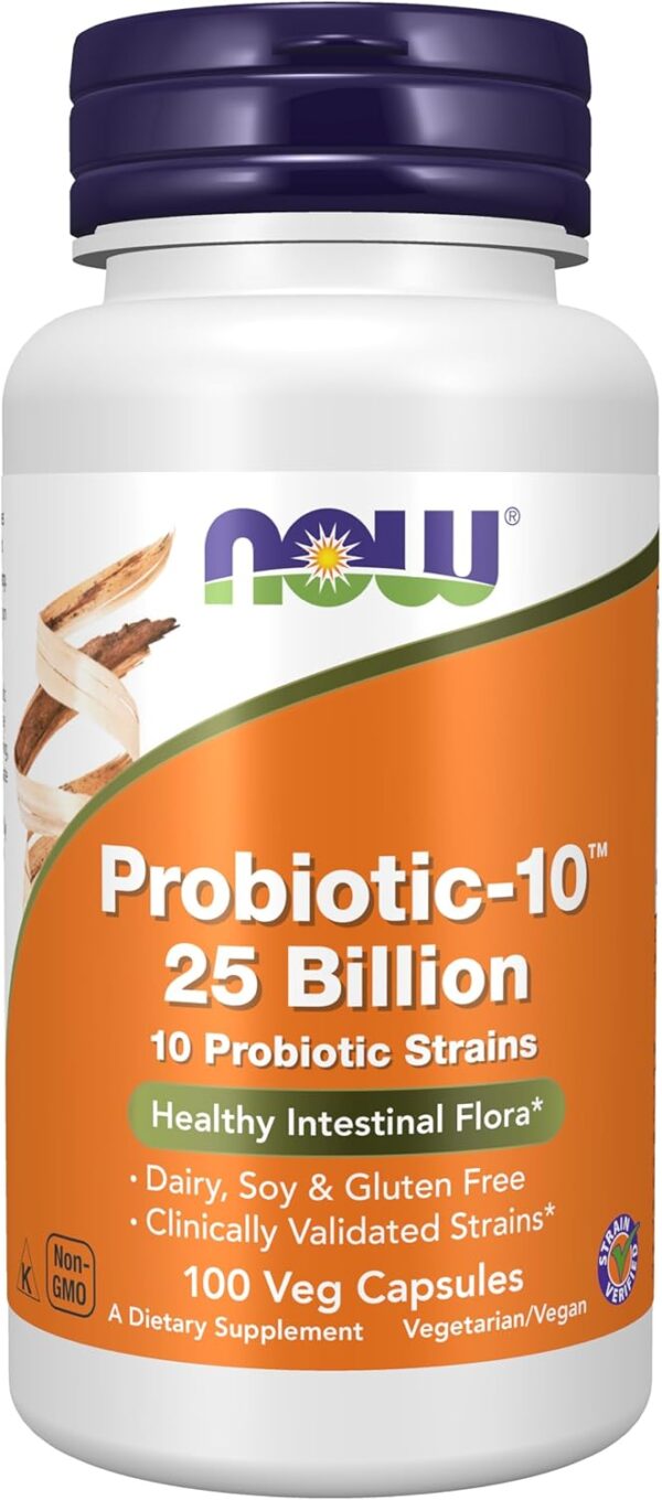 Probiotic-10. 25 Billion. 100 kapsula. NOW Foods