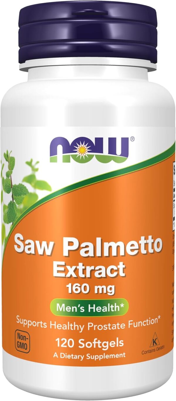 Saw Palmetto Extract. 160 mg. 120 softgel kapsula. NOW Foods