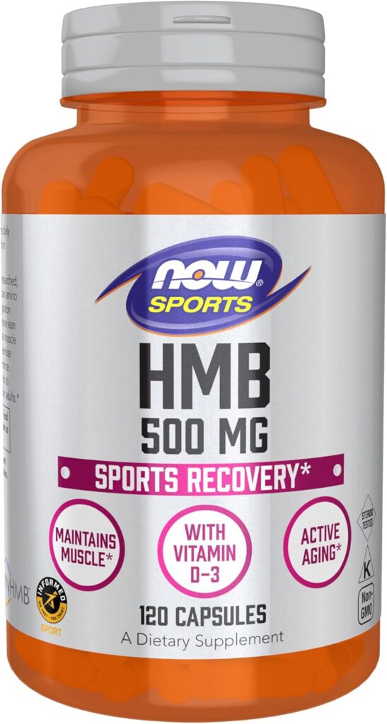 HMB 500 mg. 120 kapsula. NOW Foods