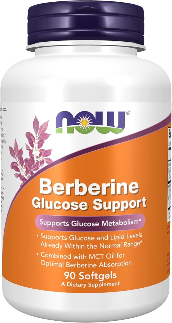 Berberine Glucose Support 90 softgel kapsula. NOW Foods