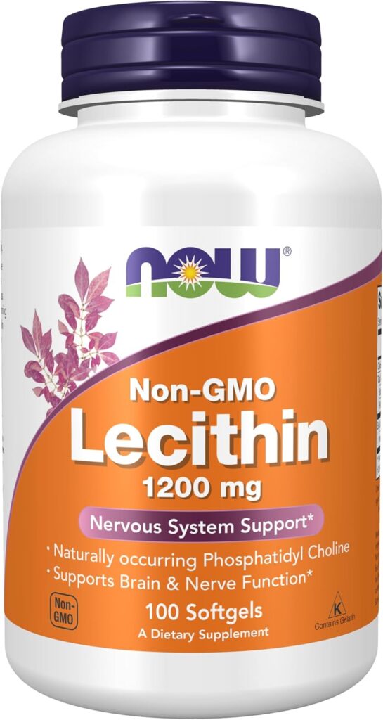 Lecithin 1200 mg. 100 softgel kapsula. NOW Foods