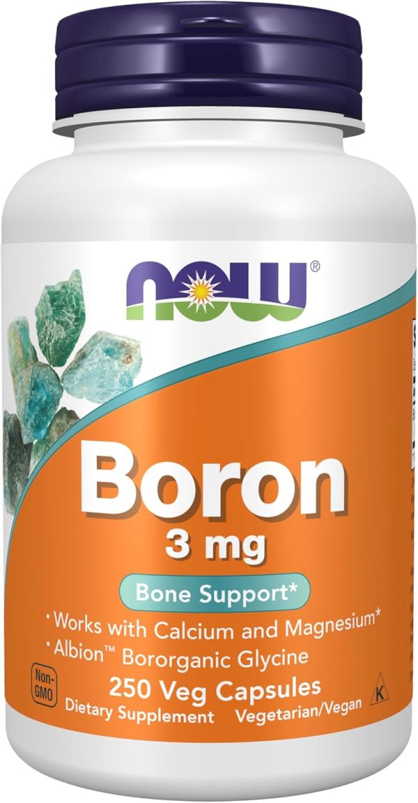 Boron 3 mg. 250 kapsula. NOW Foods