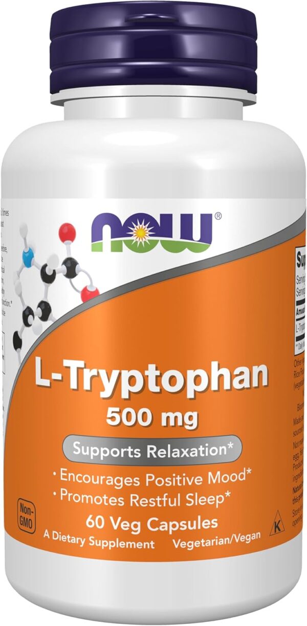L-Tryptophan 500 mg. 60 kapsula. NOW Foods
