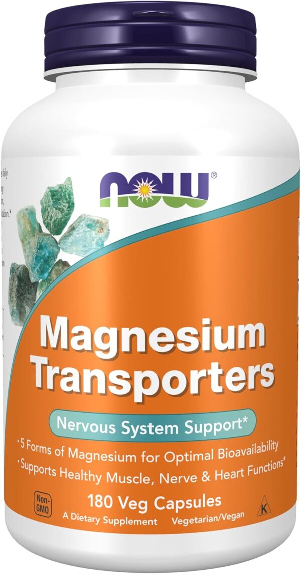 Magnesium Transporters 180 kapsula. NOW Foods