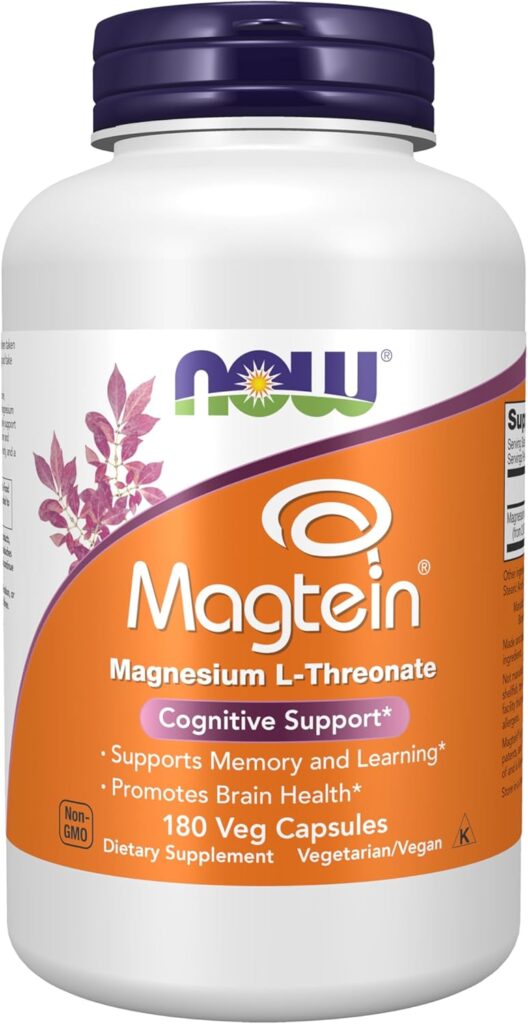 Magtein Magnesium L-Threonate 180 kapsula. NOW Foods