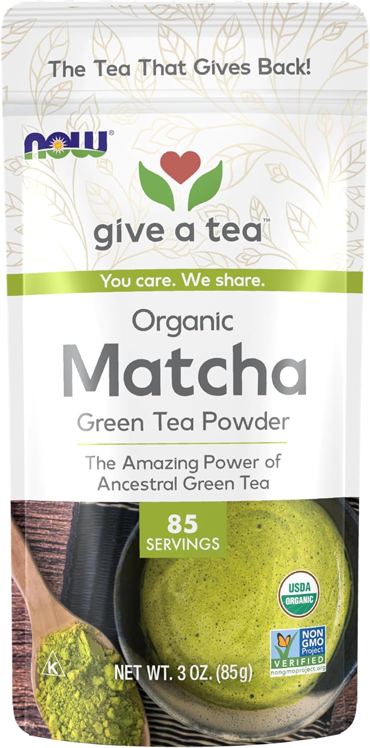 Organic Matcha Green Tea Powder. 85 g. NOW Foods