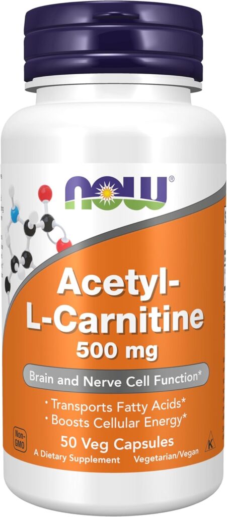 Acetyl L-Carnitine. 500 mg. 50 kapsula. NOW Foods