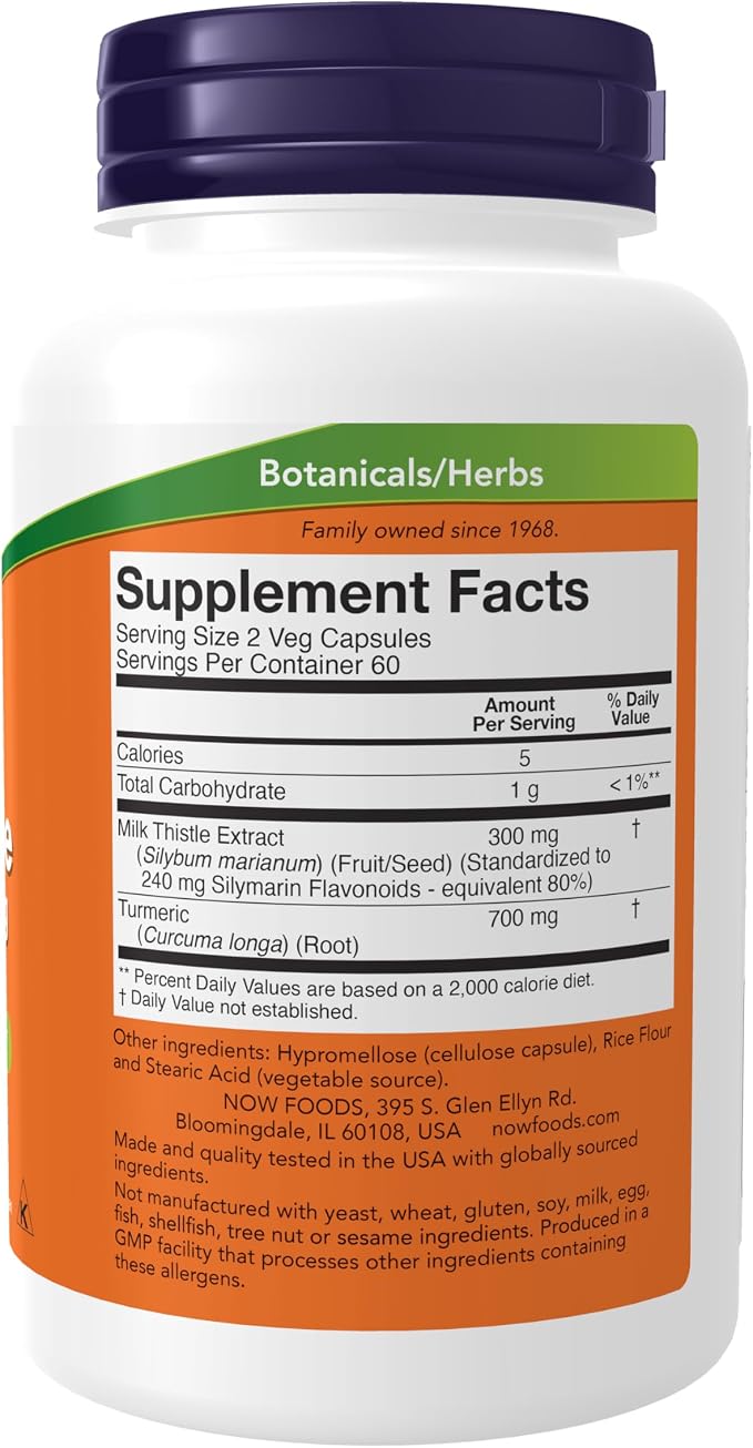 Milk Thistle Extract 150 mg 120 kapsula NOW Foods - Image 2
