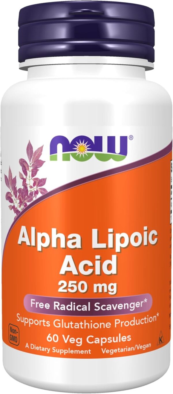 Alpha Lipoic Acid. 250 mg. 60 kapsula. NOW Foods