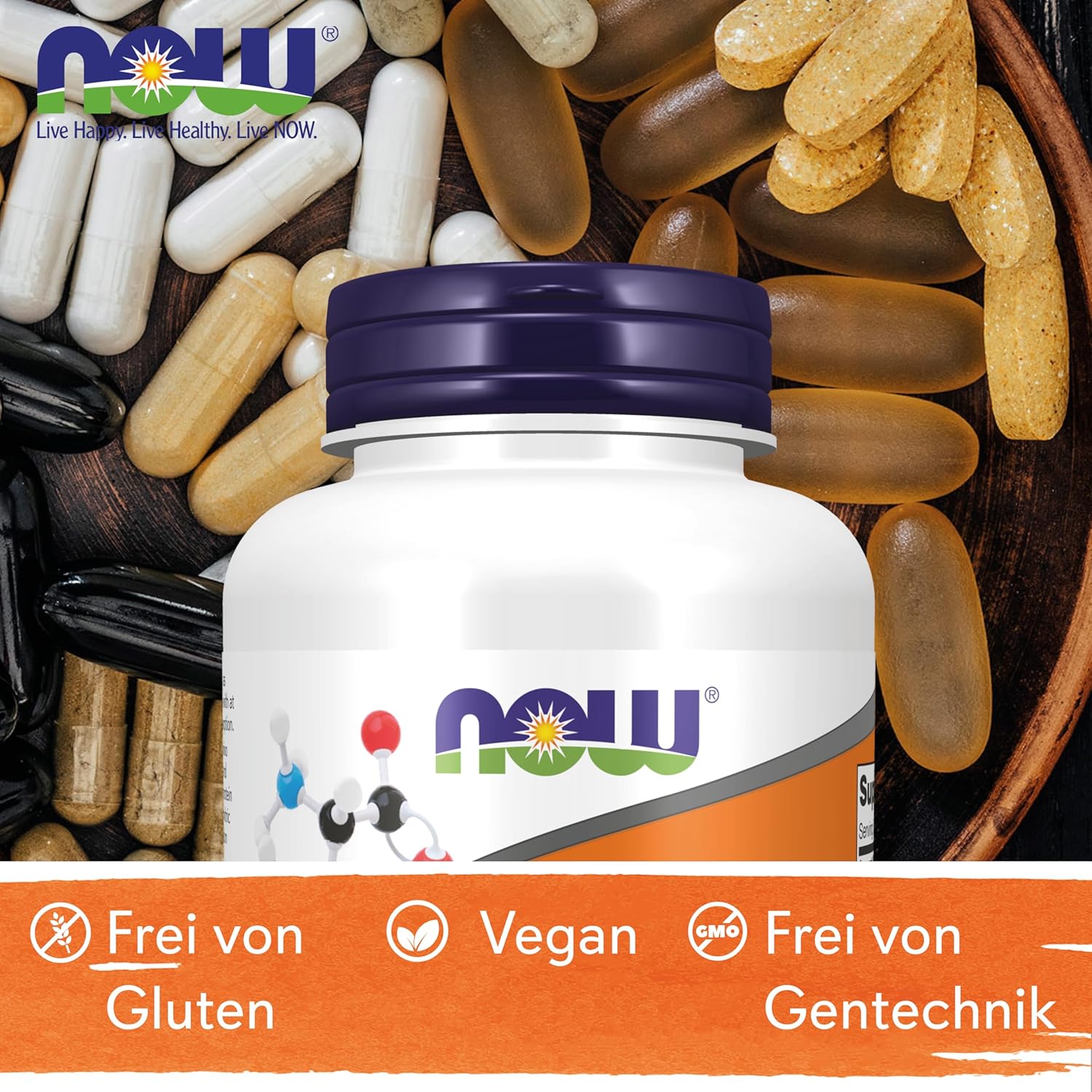 L-Arginine. 1000 mg. 120 tableta. NOW Foods - Image 4