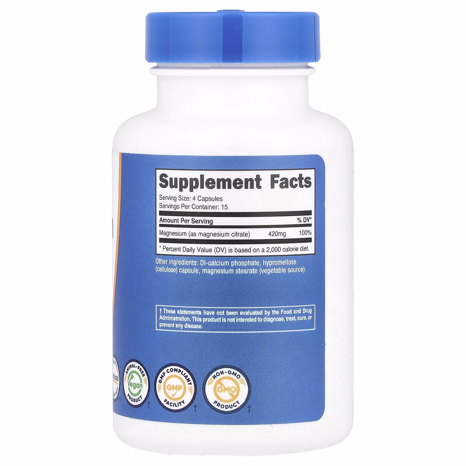 Magnesium Citrate 420 mg 60 caps Nutricost - Image 2
