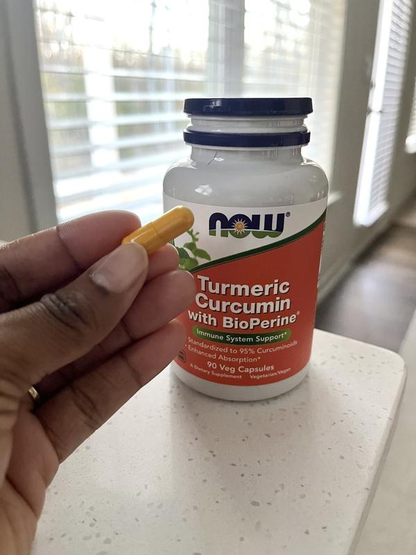 Turmeric Curcumin + BioPerine 90 caps NOW Foods - Image 5