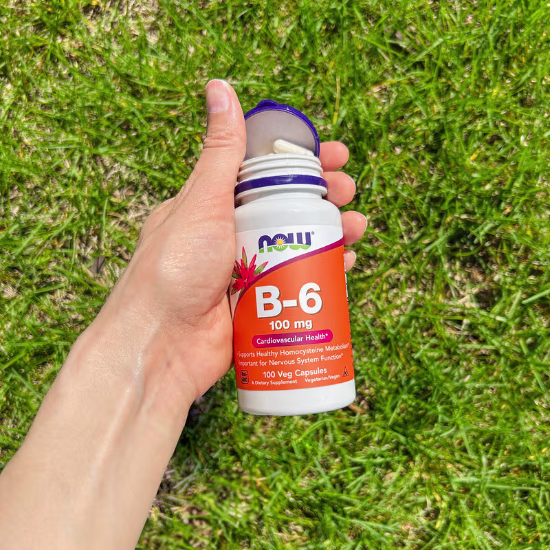 Vitamin B6 100 mg 100 caps NOW Foods - Image 3