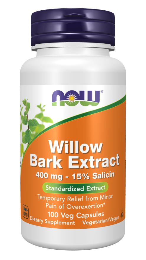 Willow Bark Extract 400 mg 100 capsules NOW Foods