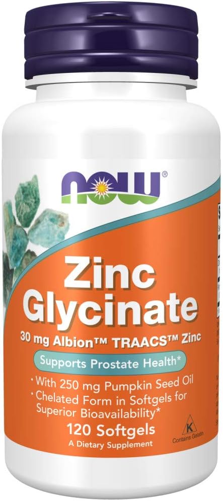 Zinc Glycinate 120 softgels NOW Foods