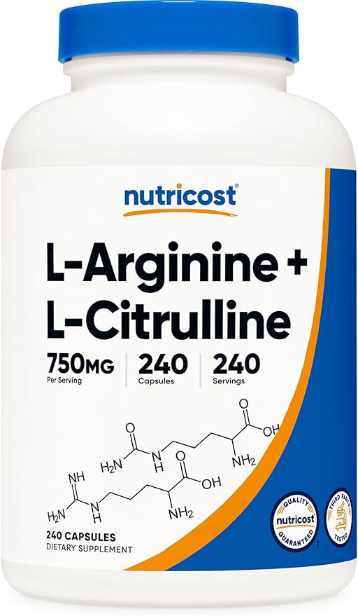 L-Arginine L-Citrulline Complex 240 caps Nutricost