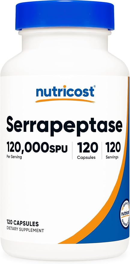 Serrapeptase 120000 SPU 120 caps Nutricost