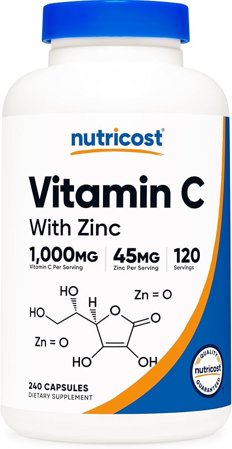 Vitamin C (with Zinc) 1000 mg 240 caps Nutricost