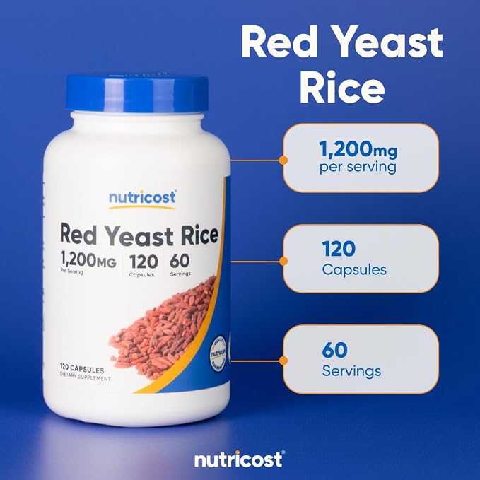 Red Yeast Rice 1200 mg 120 caps Nutricost - Image 8