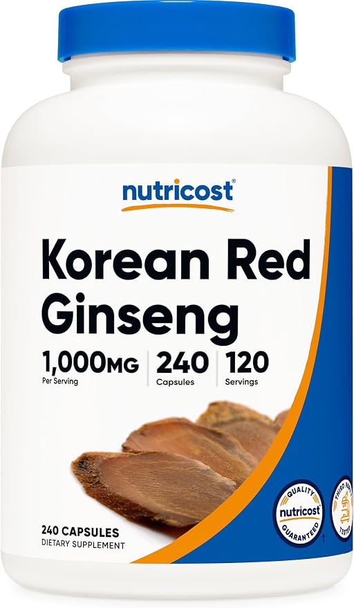 Korean Red Ginseng 240 caps Nutricost