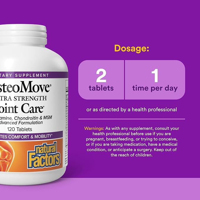OsteoMove Joint Care 120tabs Natural Factors - Image 3
