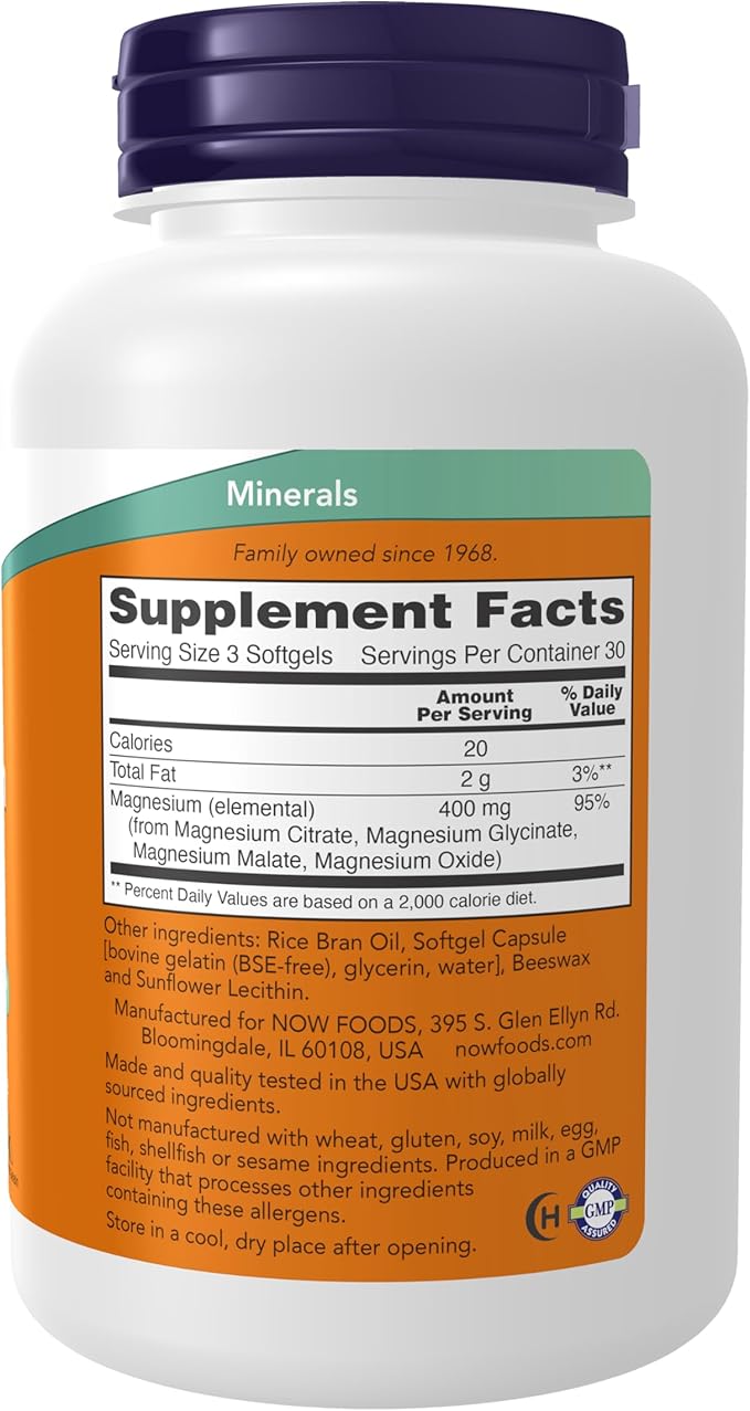 Magnesium Citrate 90 softgels NOW Foods - Image 2