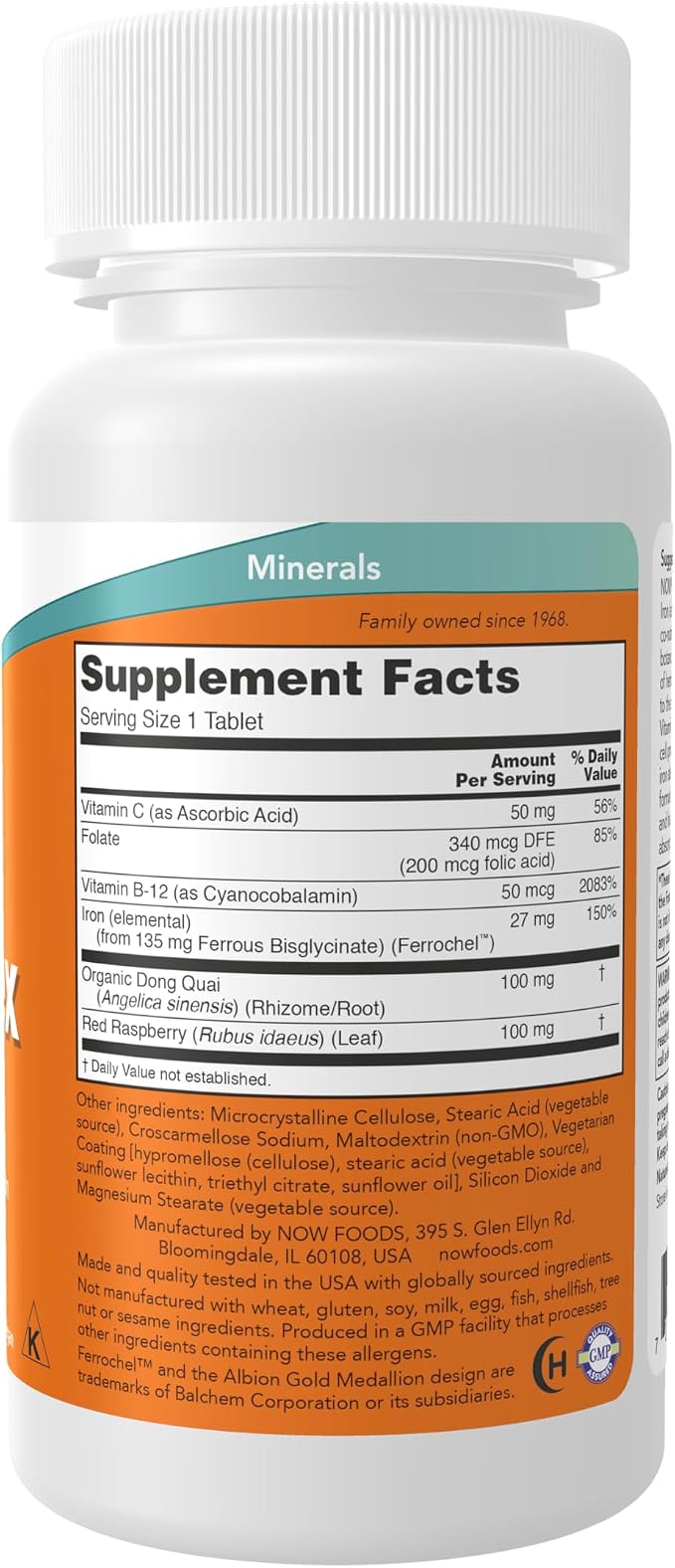 Iron Complex 100 tabs NOW Foods - Image 2
