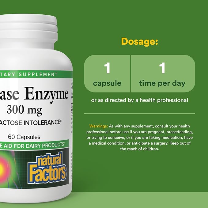 Lactase Enzyme 60caps Natural Factors - Image 4