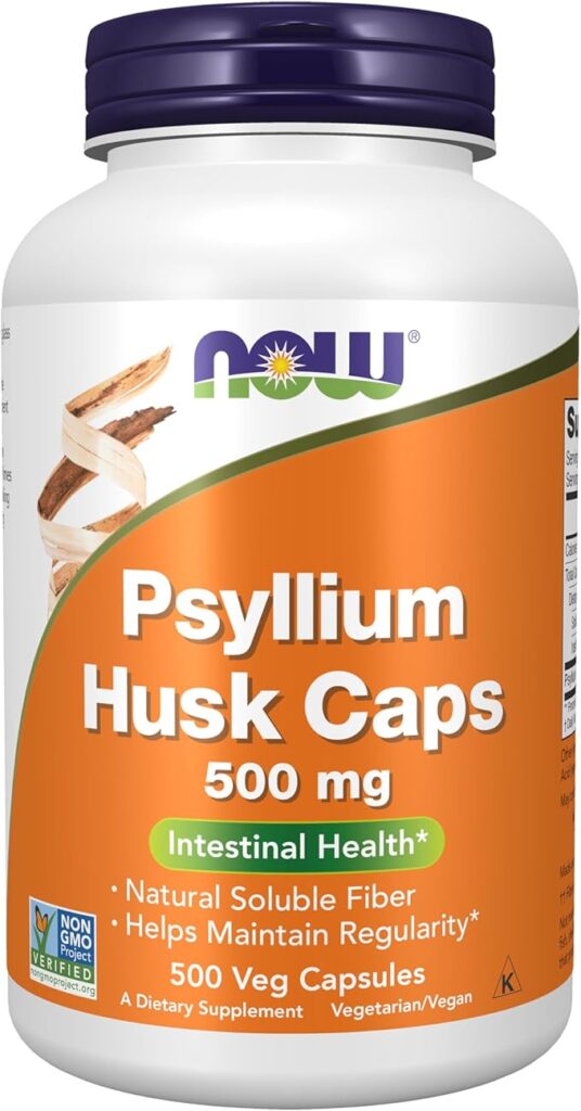 Psyllium Husk 500 mg 500 caps NOW Foods