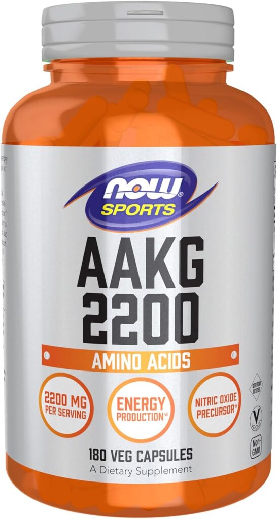 AAKG 2200 mg 180 capsules NOW Foods