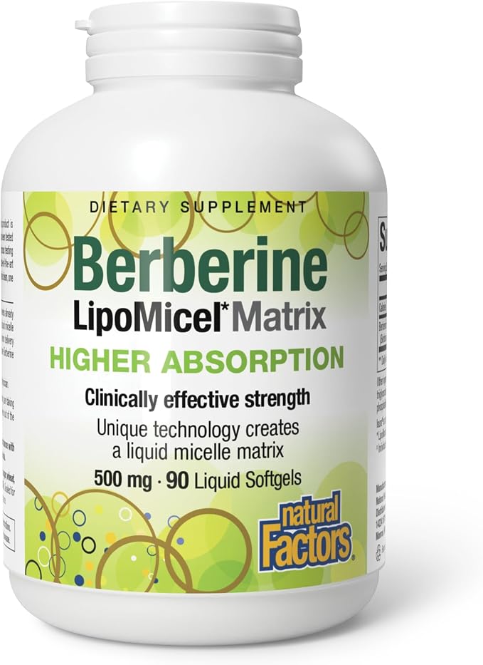Berberine Lipomicel Matrix 500mg 90softgels Natural Factors