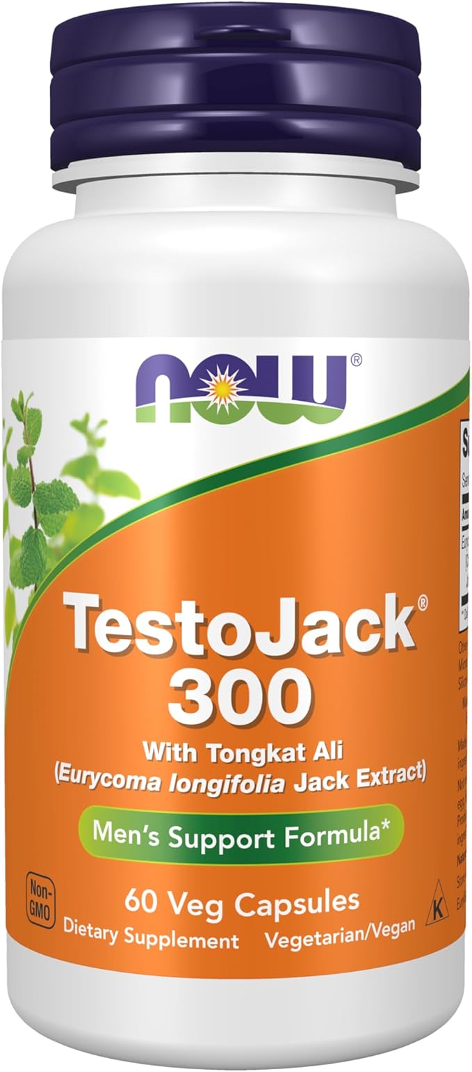 TestoJack Tongkat Ali 300 60 caps NOW Foods