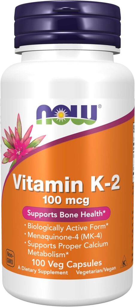 Vitamin K2 100 mcg 100 caps NOW Foods