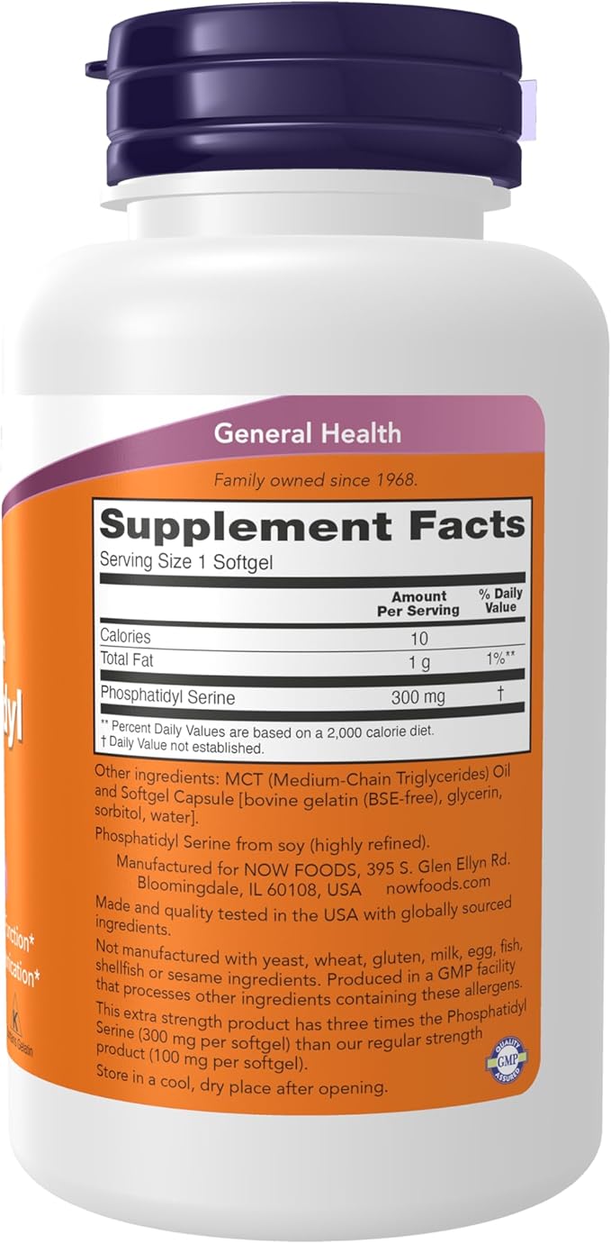 Phosphatidyl Serine 300 mg NOW Foods - Image 2