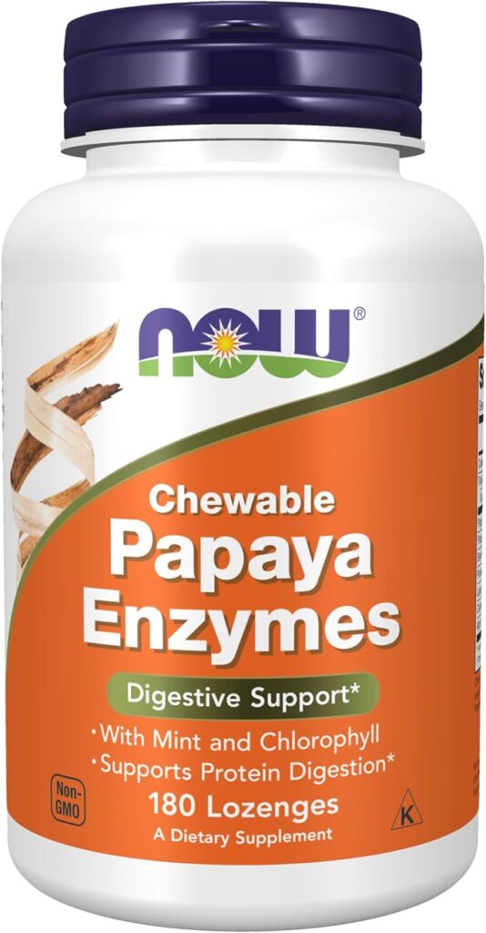 Papaya Enzyme 180 lozenges NOW Foods