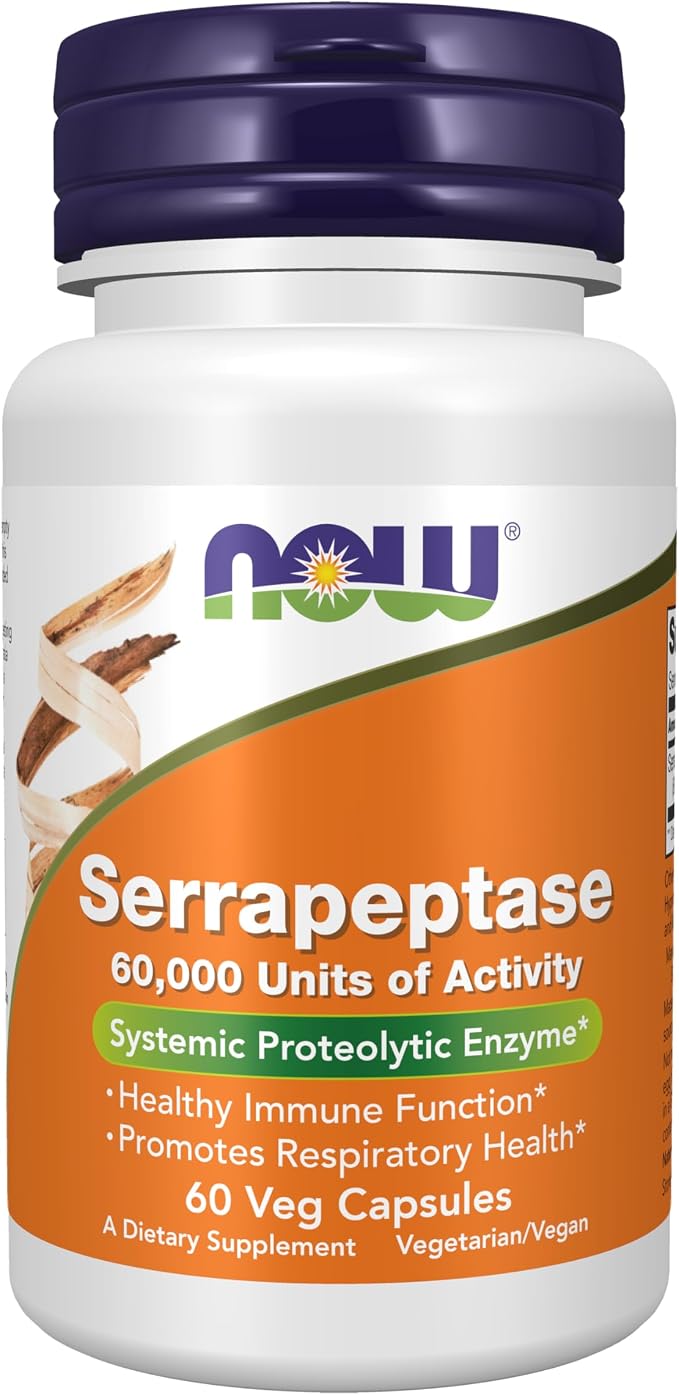 Serrapeptase 60000 IU 60 caps NOW Foods