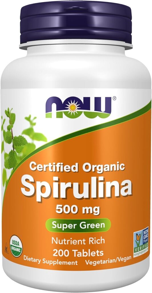 Spirulina 500 mg 200 tabs NOW Foods