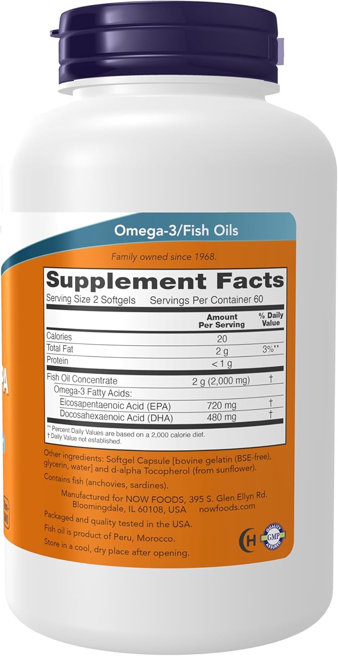 Super Omega EPA Double Strength 120 softgels NOW Foods - Image 2
