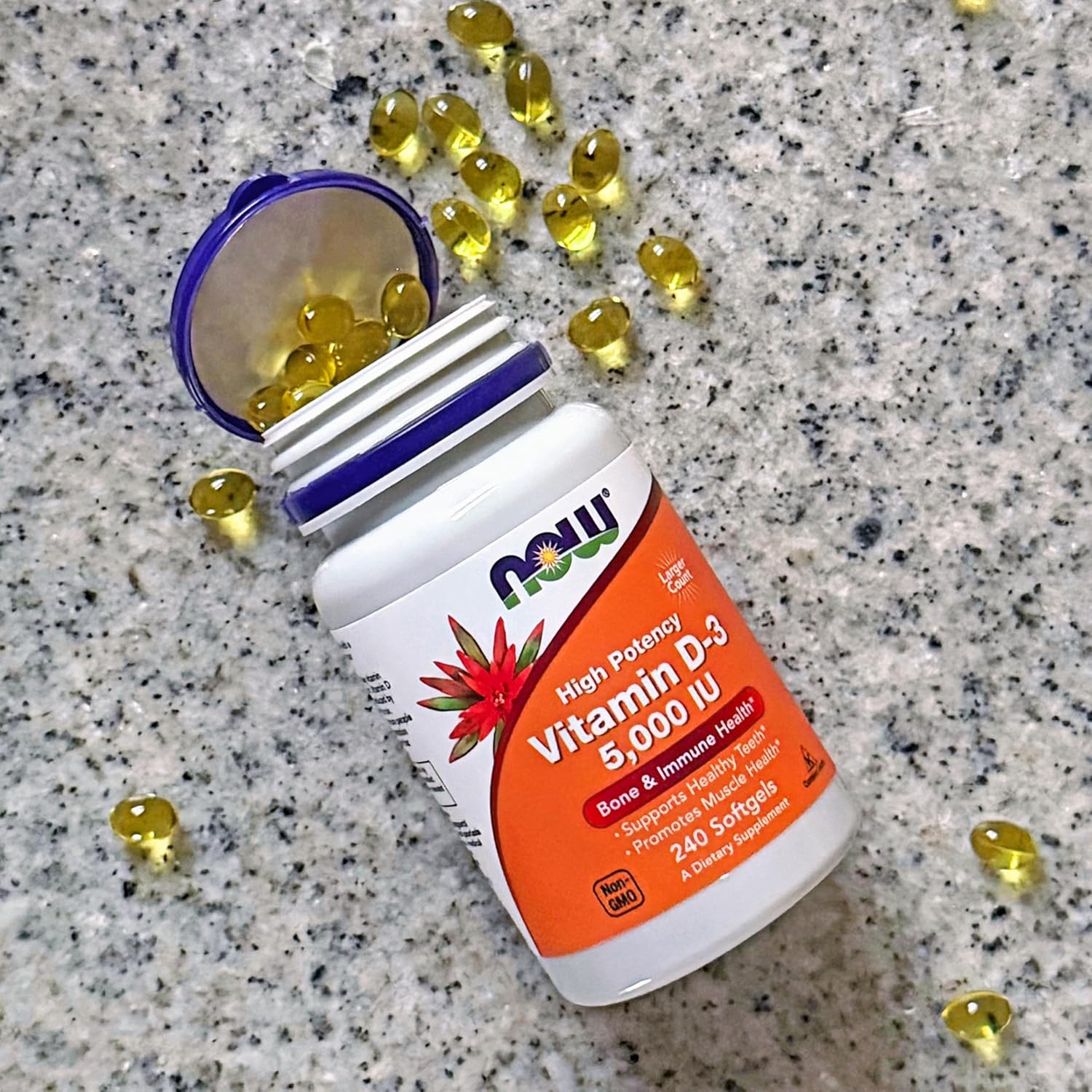 Vitamin D3 5000 IU 240 softgels NOW Foods - Image 4