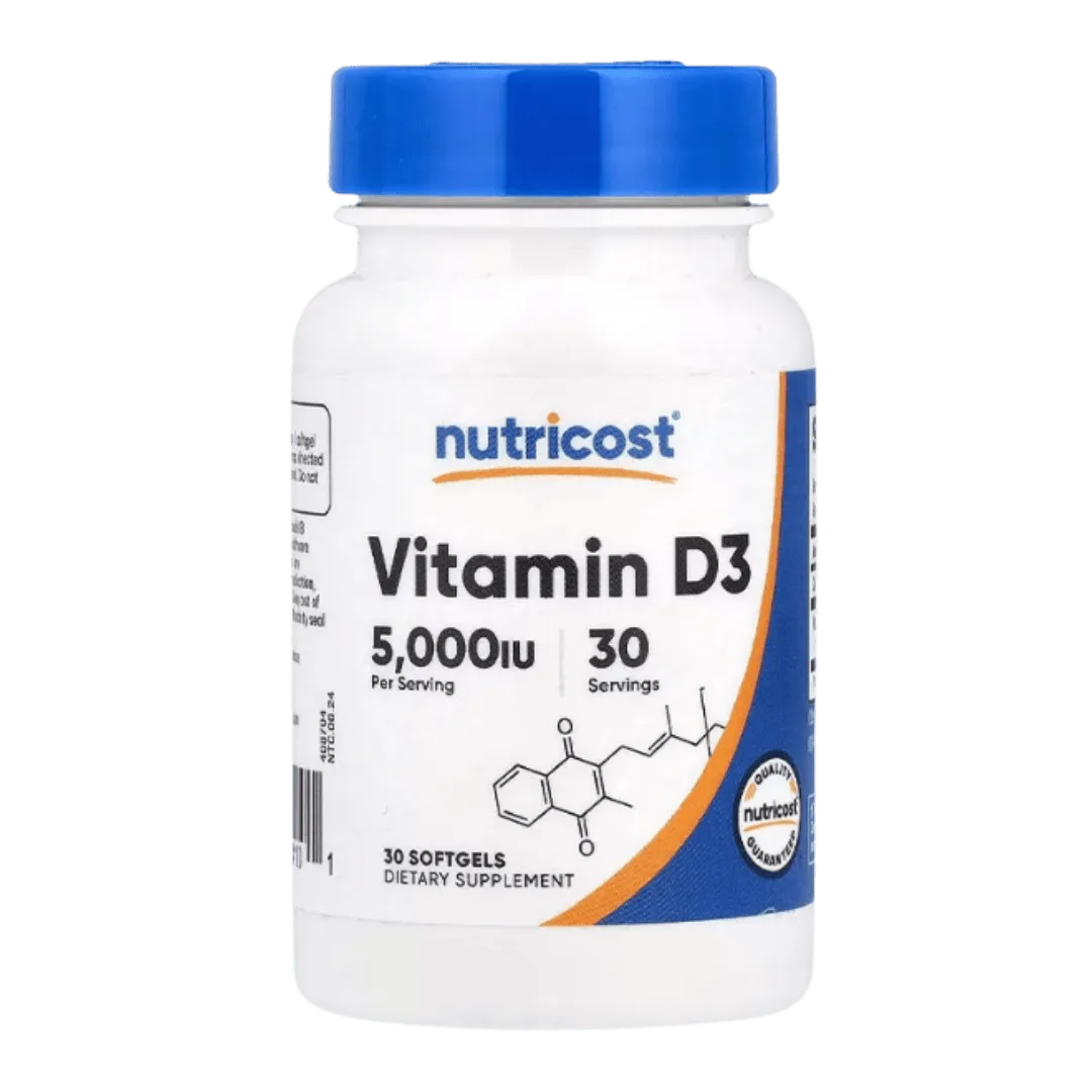 Vitamin D3 5000 IU 30 softgels Nutricost
