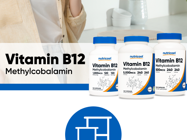 Vitamin B-12 Methylcobalamin 2000 mcg 120 caps Nutricost - Image 3