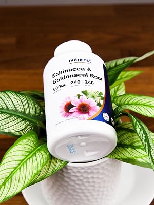 Echinacea & Goldenseal Root 500 mg 240 caps Nutricost - Image 3