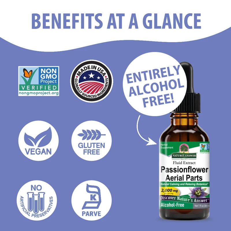 Passionflower Extract 30 ml Nature's Answer - Image 5