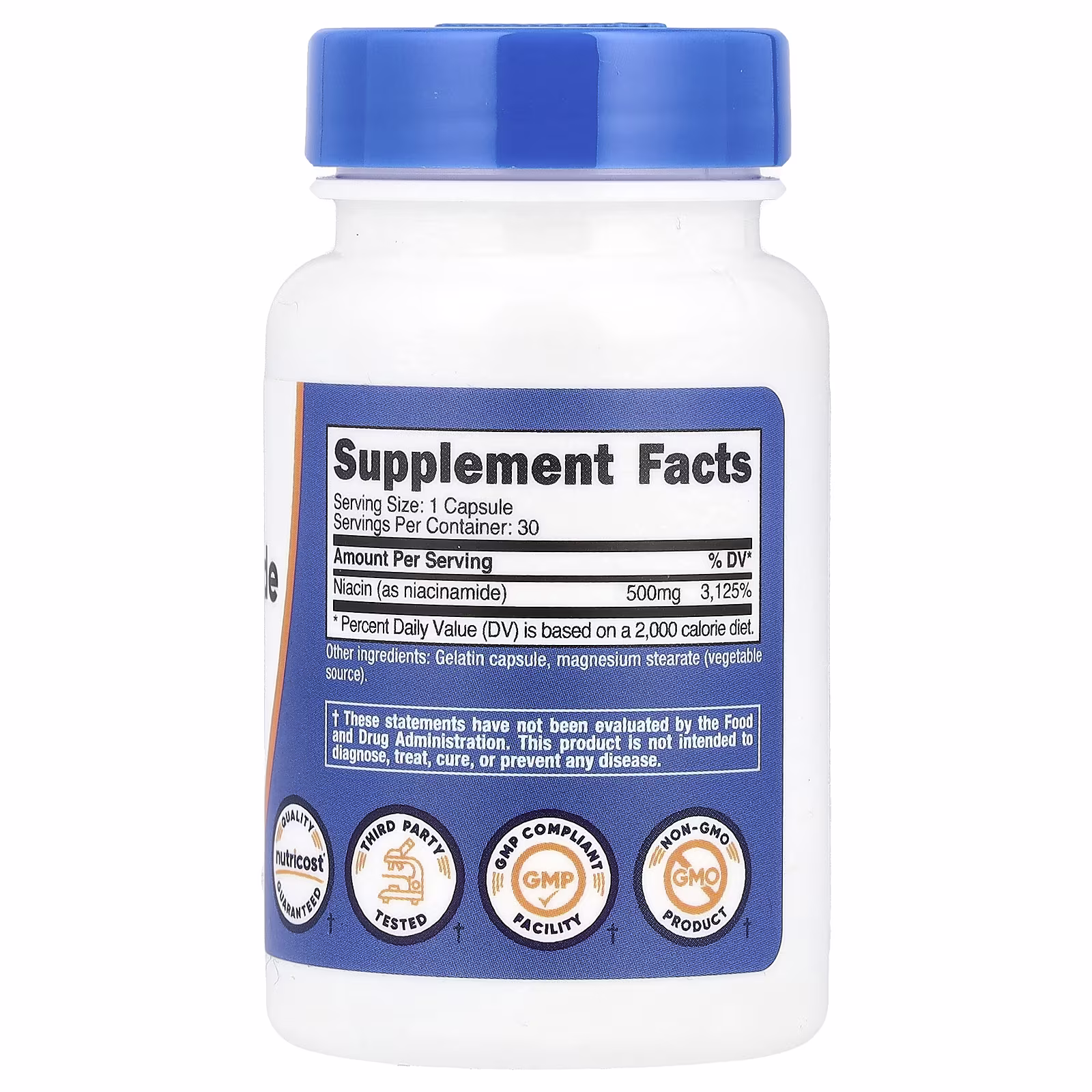 Niacinamide Vitamin B3 500 mg 30 kapsula Nutricost - Image 2