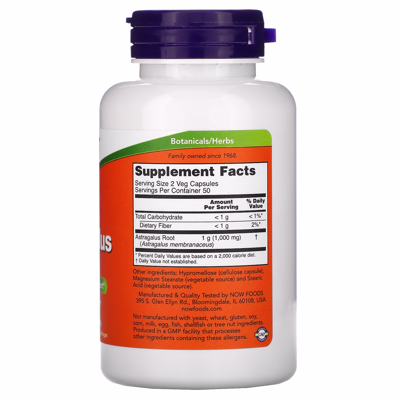 Astragalus 500 mg 100 kapsula NOW Foods - Image 2