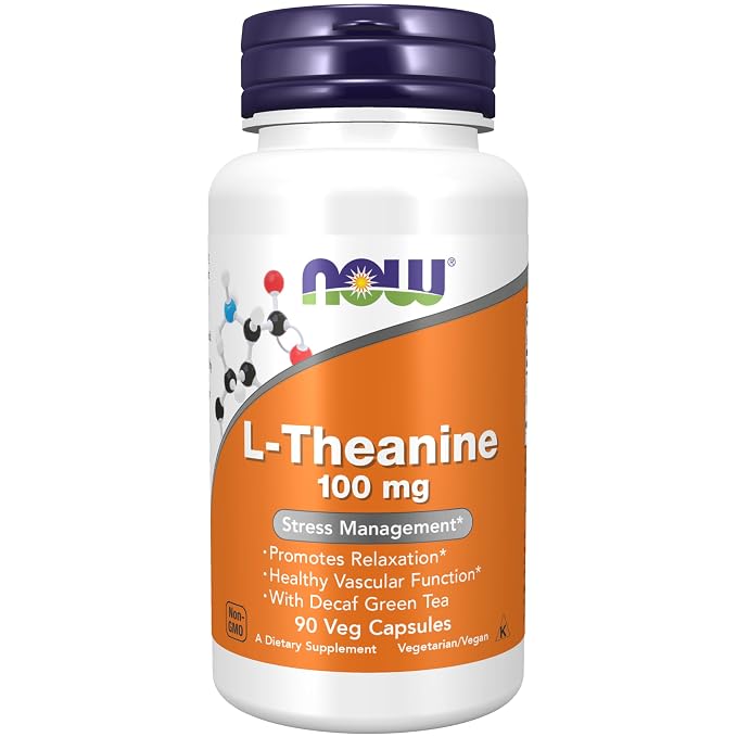 L-Theanine 100 mg 90 kapsula NOW Foods
