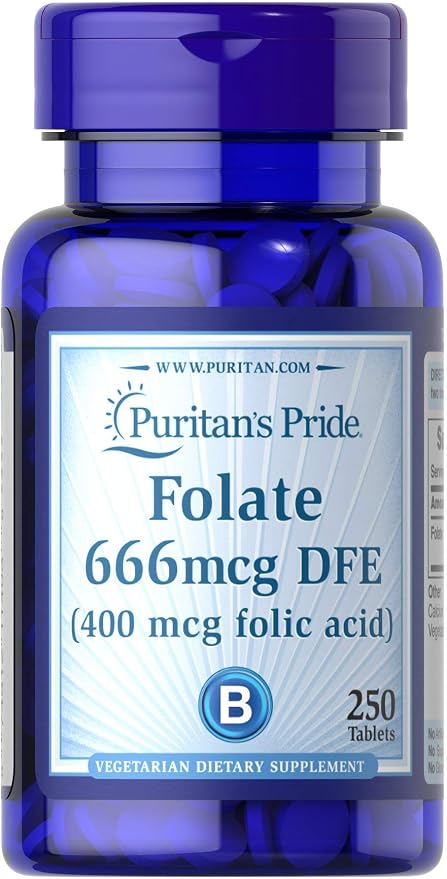 Folate (Folna Kiselina) 400 mcg 250 tableta Puritan's Pride